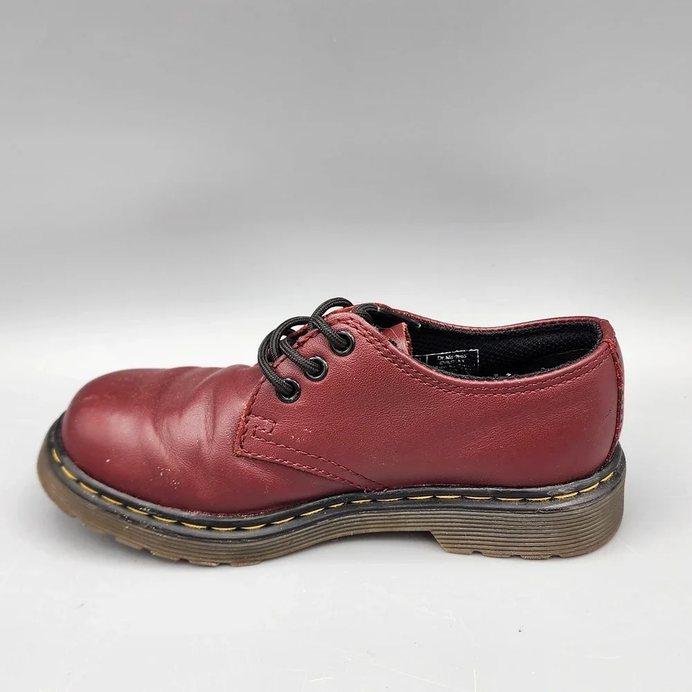 Dr Martens Everley Little Kids Girls Boys Smooth Black Leather Soft Toe Shoes 11